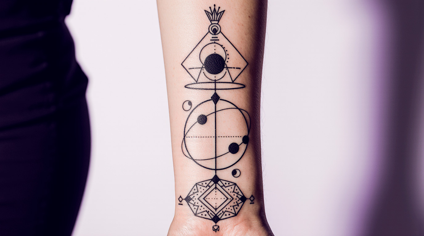 Татуировка с натальной картой