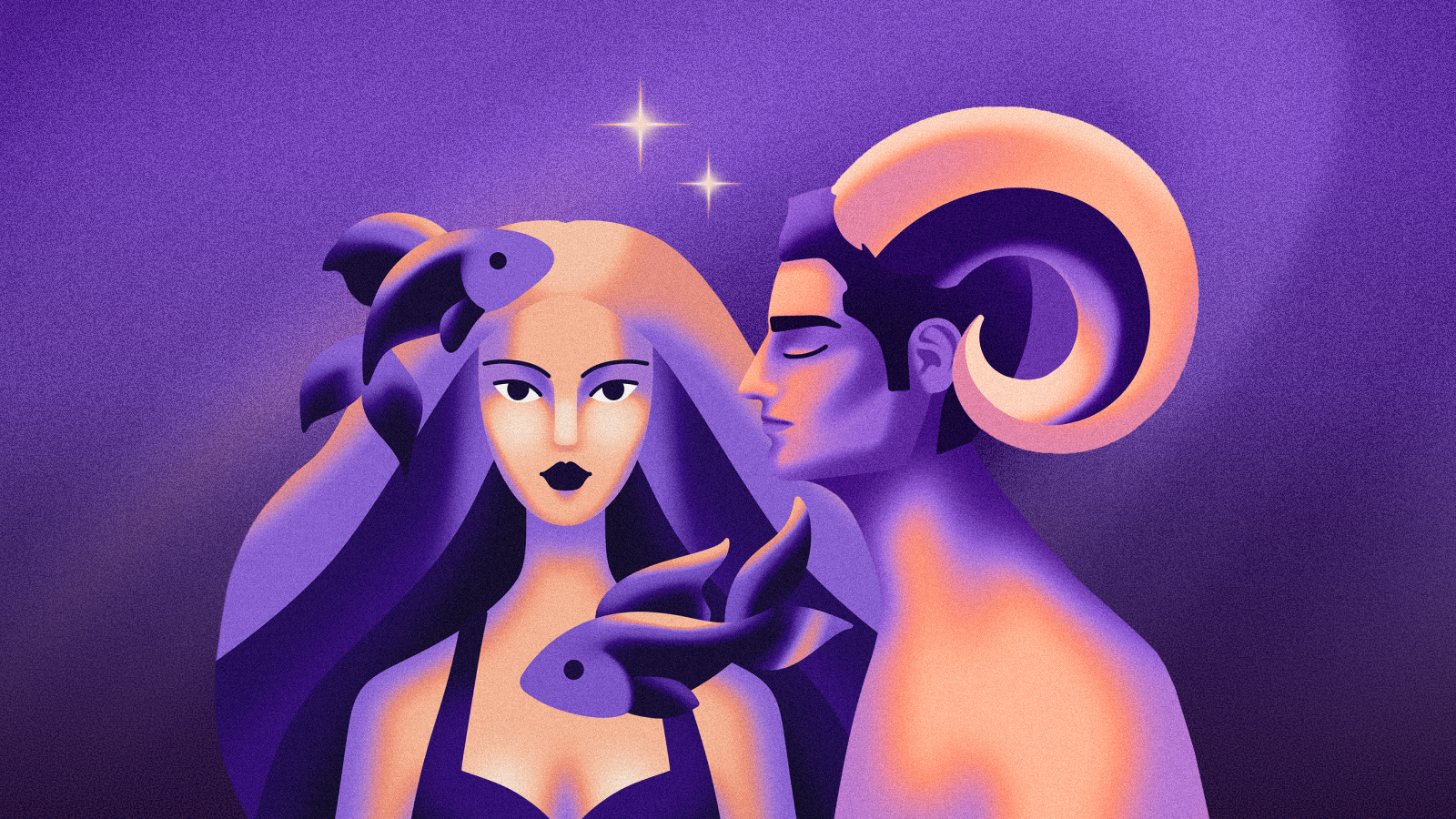 Иллюстрация к статье: Одна вселенная двух миров: совместимость Овна и Рыб