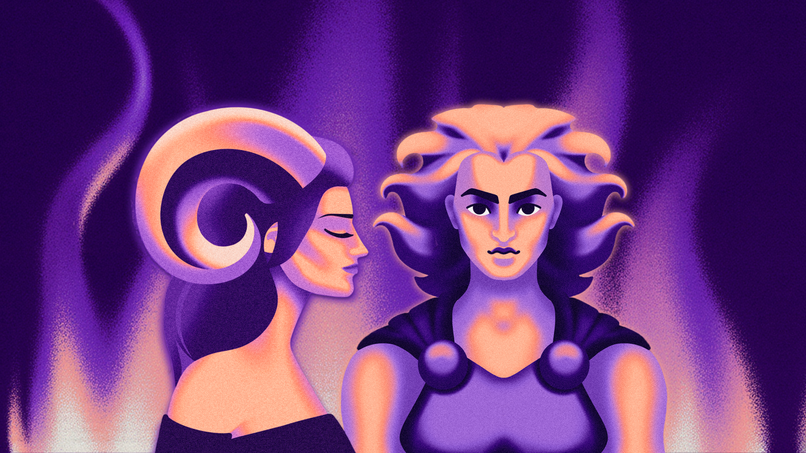 Иллюстрация к статье: Страсть, битва и драма: совместимость Овна и Льва