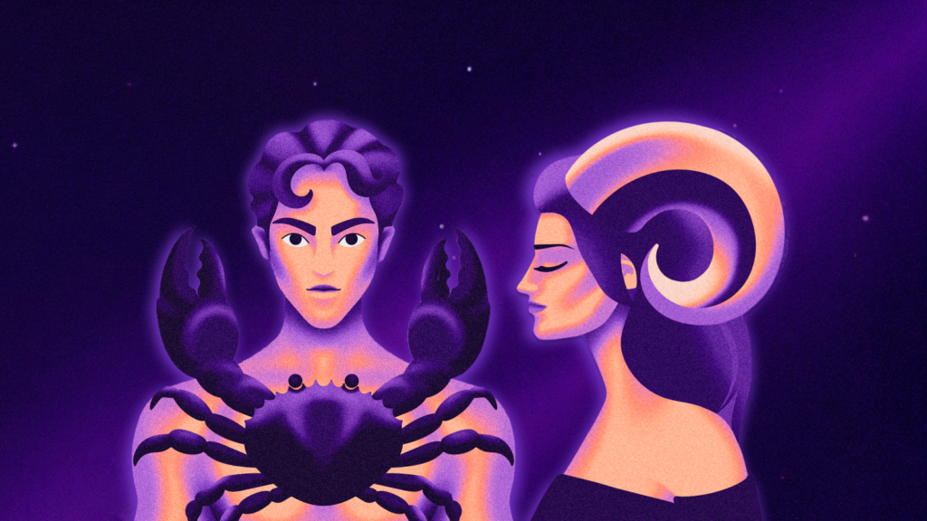 Иллюстрация к статье: Страсть Марса и&nbsp;чувственность Луны: совместимость Овна и&nbsp;Рака