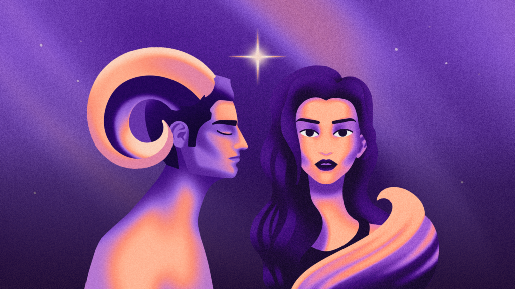 Иллюстрация к статье: Баланс действия и&nbsp;мысли: совместимость Овна и&nbsp;Водолея