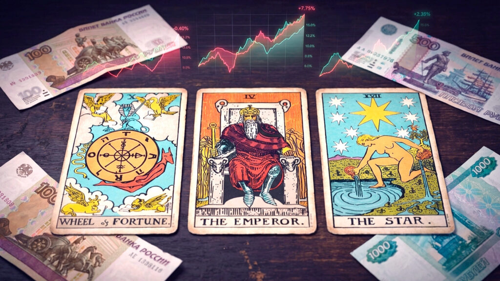 Иллюстрация к статье: Карты Таро о&nbsp;курсе рубля: что говорят арканы о&nbsp;финансовой стабильности в&nbsp;России