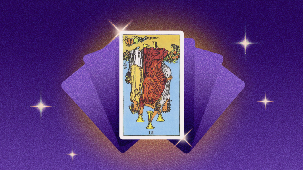 Иллюстрация к статье: Тройка Кубков в&nbsp;перевёрнутом положении