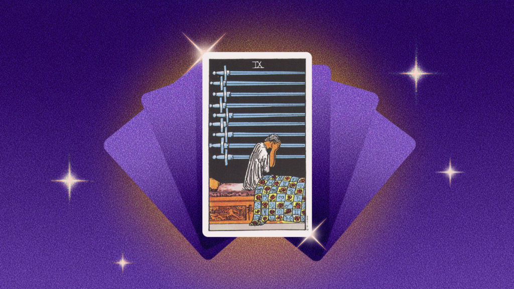 Иллюстрация к статье: Девятка Мечей в&nbsp;прямом положении