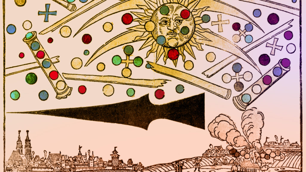 Иллюстрация к статье: Воздушное сражение XVI века: что увидели жители Нюрнберга в&nbsp;1561 году