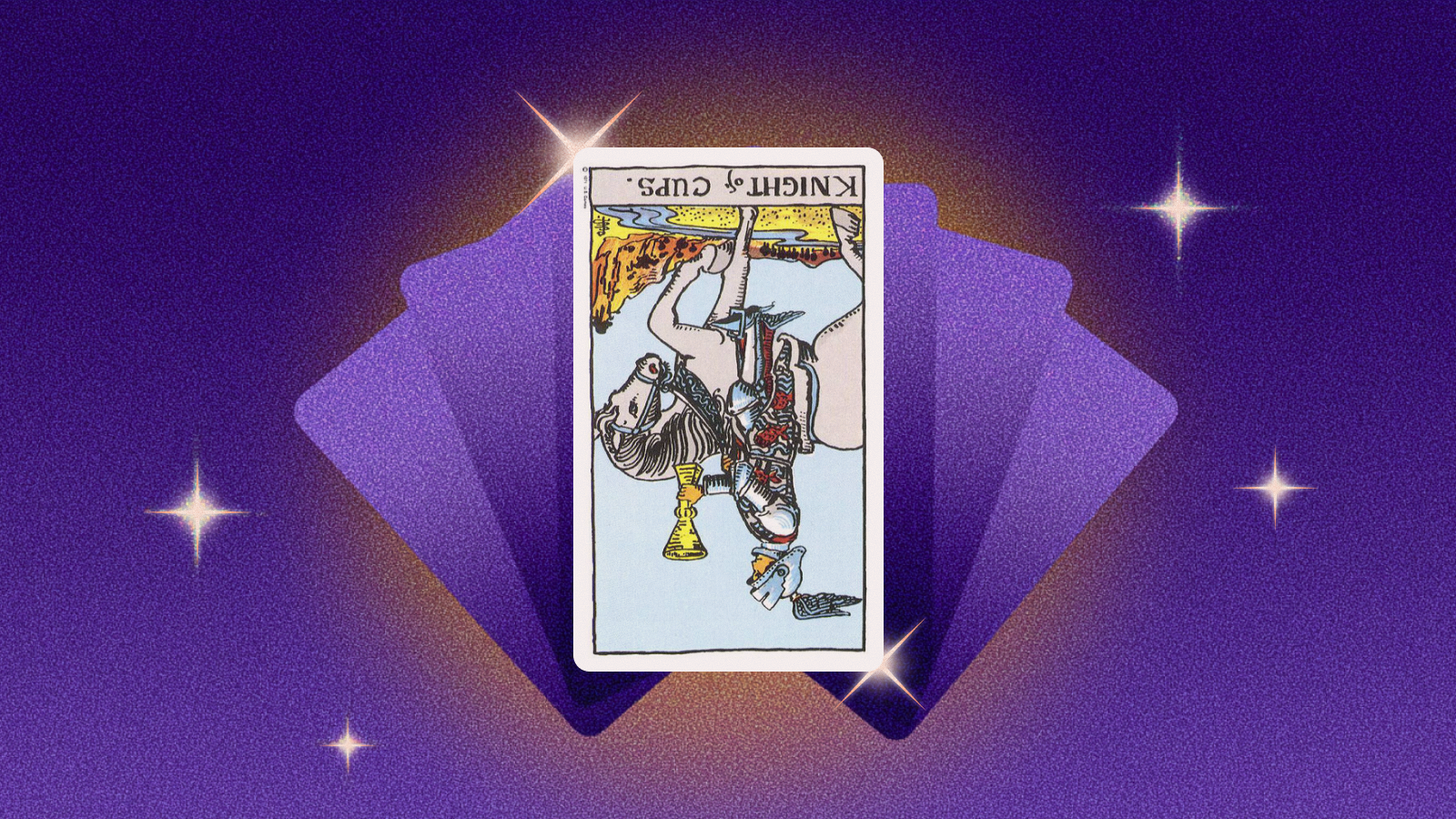 Иллюстрация к статье: Рыцарь Кубков в перевёрнутом положении