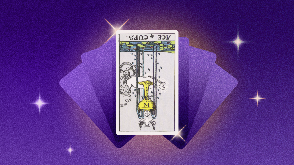 Иллюстрация к статье: Туз Кубков в&nbsp;перевёрнутом положении