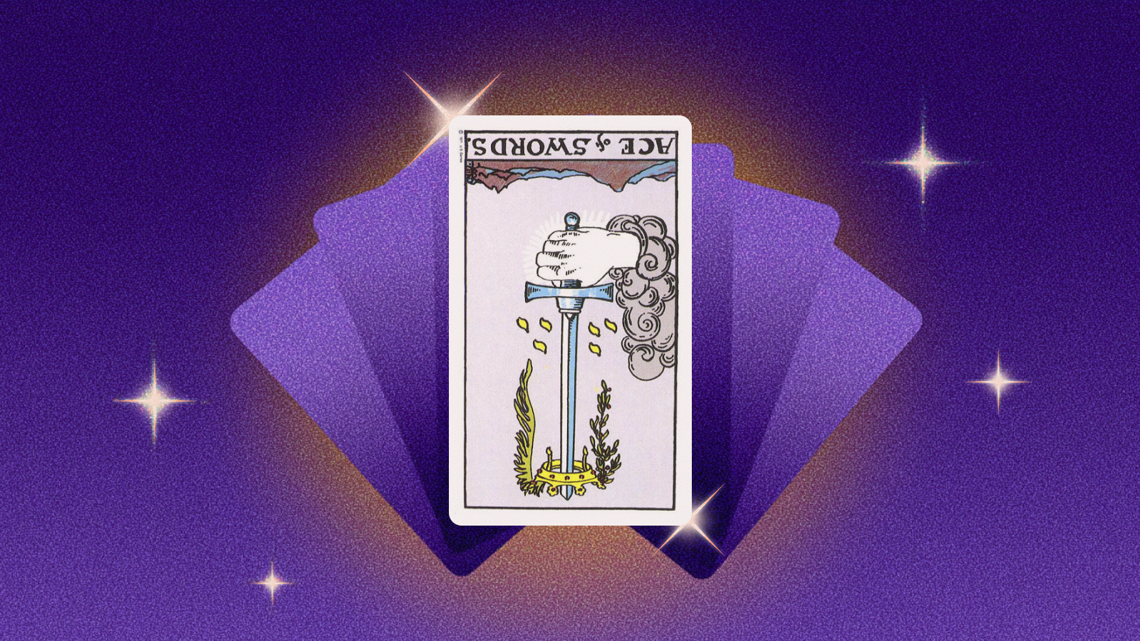 Иллюстрация к статье: Туз Мечей в перевёрнутом положении